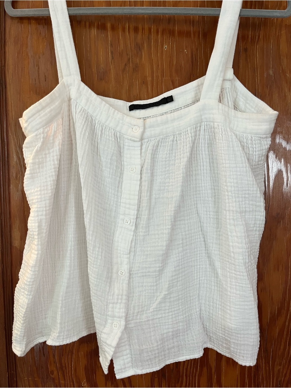 Jenni Kayne White Gauze Button-Front Cami
